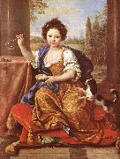 MIGNARD, Pierre Girl Blowing Soap Bubbles oil painting artist